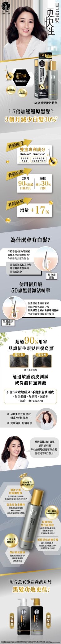 50惠黑髮激活精華 - 精華素 - 
